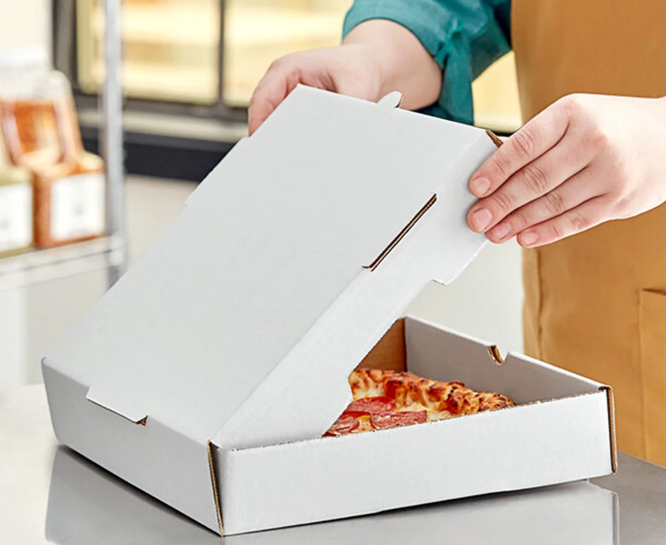 วัสดุของกล่องพิซซ่าสั่งทำพิเศษ